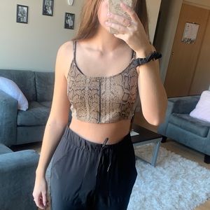 Windsor Snakeskin Crop Top